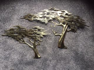 Two,  Vintage,  Bijan Tree Wall Sculptures (jere - Era) – Signed & Dated