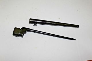 Wwii Spike Bayonet With Scabbard For The British Enfield No.  4 Rifle C77