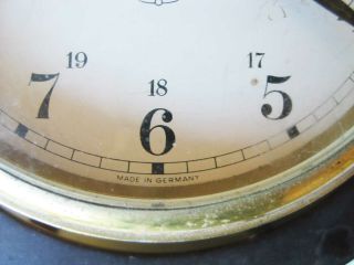 Vintage Schatz Royal Mariner 8 - Day Ships Clock,  Ship ' s Bells,  German Made 4