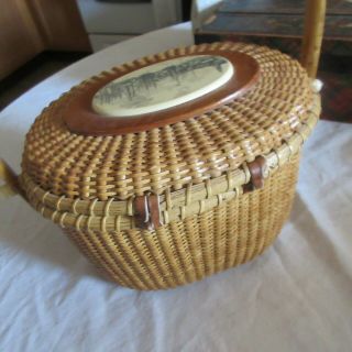 Vintage Barlow Nantucket House Basket Basket