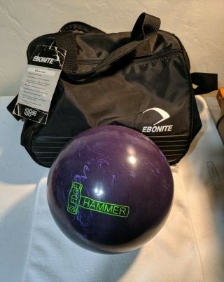 Vtg Faball Sledge Hammer Syntactive Purple Bowling Ball Nos Undrilled 15.  75 Lbs