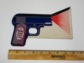 Vintage " Bang Gun " Paper Advertising Toy,  Nm,  1940s - 1950s,  George Washington