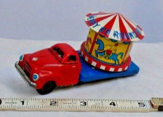 Merry Go Round Tin Friction Truck Toy Japan