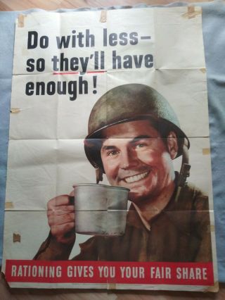 Orfiginal Us Wwii Propaganda Poster 