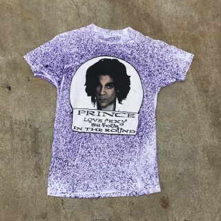 Vintage 80’s All Over Print Rare Prince Love Sexy 1988 Tour Shirt Size S/m