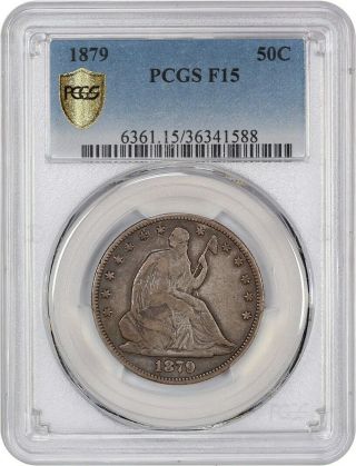 1879 50c Pcgs F15 - Liberty Seated Half Dollar - Rare Date