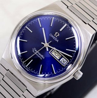 Vintage Omega Seamaster Automatic Cal1020 Day&date Blue Dial Men 