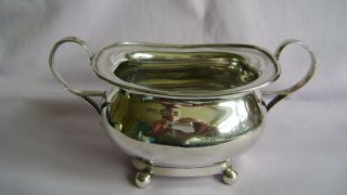 Antique Solid Silver Sugar Bowl Birmingham 1928 Henry Matthews 213 Grams