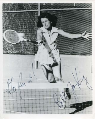 Billie Jean King Autograph,  Signed Vintage Photo