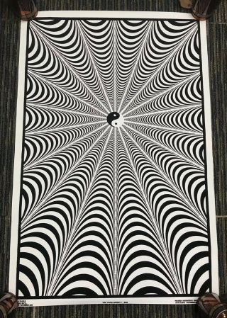 Vtg 90s Gregory Sams Yang Yang Infinity Psychedelic Trippy 35”x23” Poster 1994