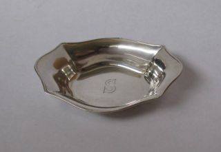 6 Sterling Nut Dishes ' S ' Monogram 3.  25 