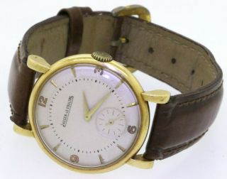 Jaeger LeCoultre vintage 18K gold elegant mechanical men ' s watch 2