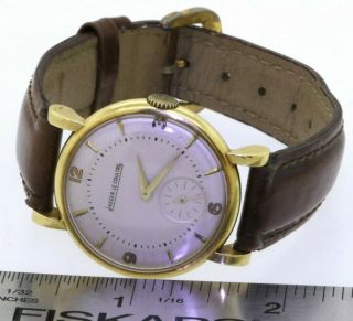 Jaeger LeCoultre vintage 18K gold elegant mechanical men ' s watch 3