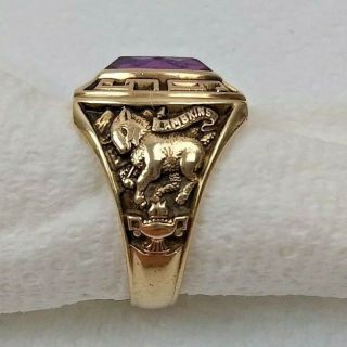 Vintage 10 K 11 G.  Gold 1965 Fort Collins College ring Size 10 4