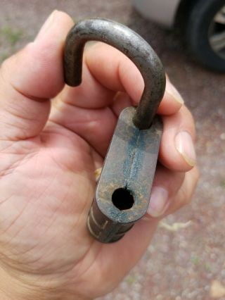 RARE vintage antique U S KING padlock with key lock 6