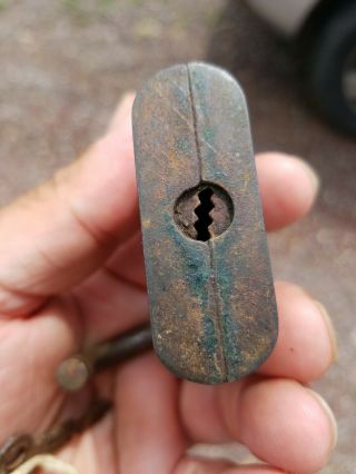 RARE vintage antique U S KING padlock with key lock 8