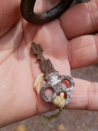 RARE vintage antique U S KING padlock with key lock 9