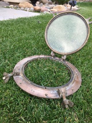 Antique bronze porthole,  Wilcox Crittenden WC 10 Porthole 1930 ' s era. 6