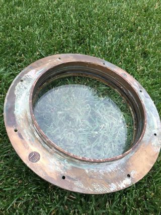 Antique bronze porthole,  Wilcox Crittenden WC 10 Porthole 1930 ' s era. 7