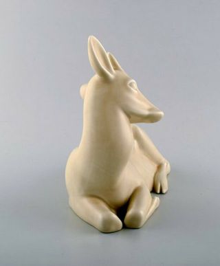 Armand Petersen for B&G (Bing & Grondahl).  Rare art deco porcelain figure,  deer 2