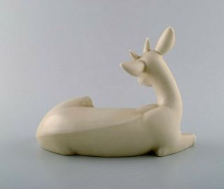 Armand Petersen for B&G (Bing & Grondahl).  Rare art deco porcelain figure,  deer 3