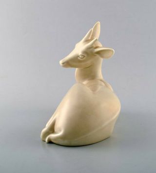 Armand Petersen for B&G (Bing & Grondahl).  Rare art deco porcelain figure,  deer 4