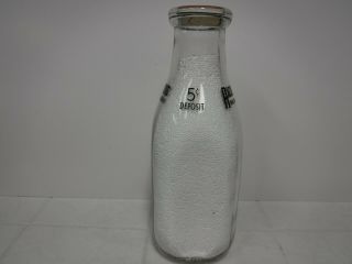 Vintage 1Qt Richards Dairy Milk Bottle,  Whitney Point NY 3