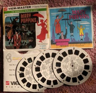 Mary Poppins View - Master Reels 3pk In Packet With Book.  Extremely Rare