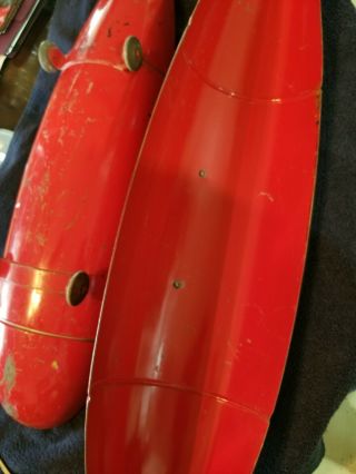 Rare 1940 ' s Black Hawk Bomb Torpedo Tool Box Shape Trunk Car Show Display 10