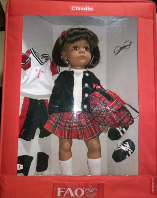 Retired Rare 19 " Claudia Hispanic Doll By Fao Gotz Schwarz