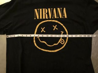 1993 Vintage Nirvana Smiley Shirt Geffen Records Promo Shirt Authentic 5