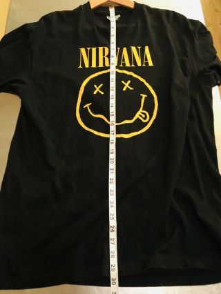 1993 Vintage Nirvana Smiley Shirt Geffen Records Promo Shirt Authentic 6