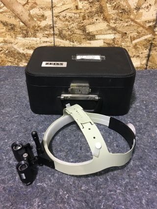Zeiss Vintage Headband Surgical Dental Loupes 3.  3x - 450 Magnification - Rare