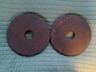 (1) Pair 2 Vintage Rare Antique 10 Lb Jackson Olympic Weights Hard To Find 2