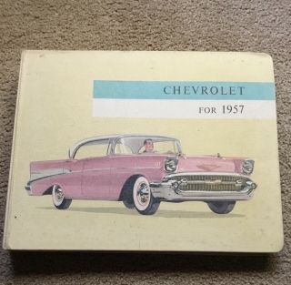 Rare Chevrolet For 1957 Car Dealer Showroom Album Salesman Binder