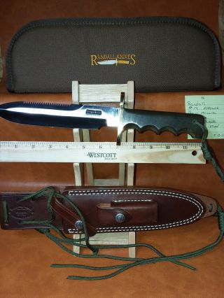 Randall Knife 14 Attack,  Rare Green Micarta