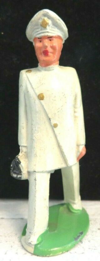 Vintage Manoil Lead Toy Figure Doctor In White M - 034 Paint