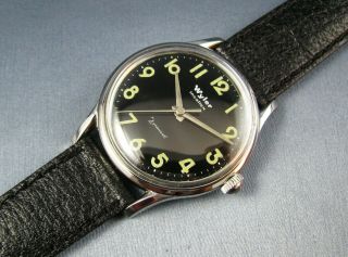 Vintage Wyler Dynawind Stainless Steel Automatic Military Style Mens Watch 1960