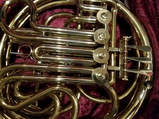 Boosey and Hawkes Vintage Double French Horn,  with hard case 10