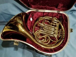 Boosey And Hawkes Vintage Double French Horn,  With Hard Case