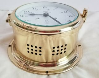 Schatz 8 Day 1881 Royal Mariner Brass Ships Bell Clock w/key 4