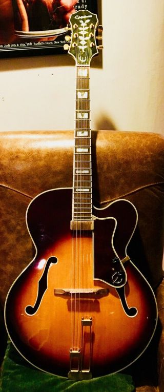 Rare Epiphone Emperor As Vintage Hollow Body Jazz Guitar