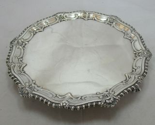 Top Quality Antique Georgian Sterling Silver Salver,  1767,  James Carter,  389g