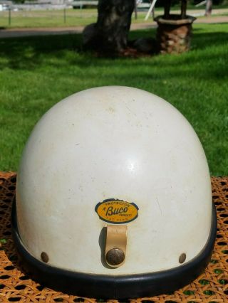 Vtg 1950s Buco Protector Resistal Half Shell Motorcycle Jacket Helmet Bell Mchal