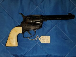Vintage 60’s Mattel Fanner 50 Cap Gun Toy With Etched Rams Design