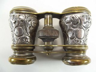 Antique Silver Mounted Opera Glasses Hallmarked Birmingham 1896 Ref 1033/5