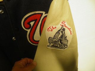 RARE Washington Senators 1950 ' s Delong Varsity Jacket Size 46 10