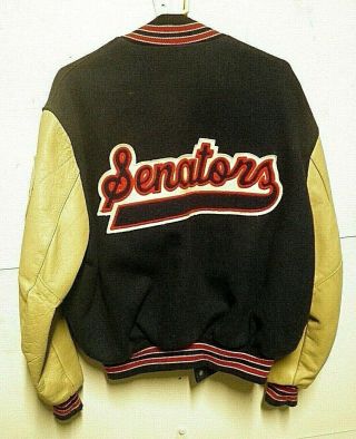 RARE Washington Senators 1950 ' s Delong Varsity Jacket Size 46 2