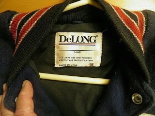 RARE Washington Senators 1950 ' s Delong Varsity Jacket Size 46 5