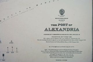 Alexandria,  the Port of - Egypt - British Admiralty Chart 243,  published in 1898 2